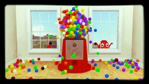 Learn colors for toddlers with 3D Gumball Machine - DuckDuckKidsTV