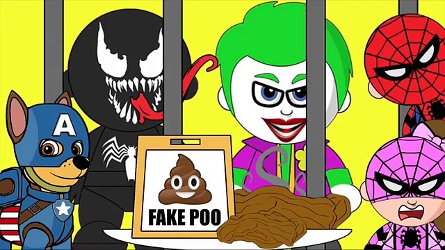 PINK SPIDER GIRL w SPIDERMAN v VENOM w JOKER PAW PATROL CHASE Arrested Real Life #Animation