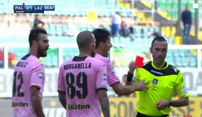 Red Card Geancarlo Gonzalez  - Palermo 0 - 1 Lazio Serie A 27.11.2016