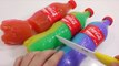 Learn Colors Toy Surprise Eggs Rainbow Coca Cola Coke Bottle Gummy Pudding
