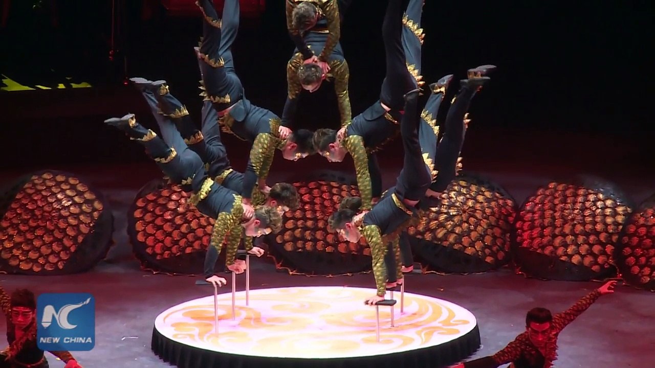 Chinese Acrobats Amazed During Circus Festival
