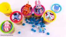Learn Colors Nickelodeon Jake Catboy Peppa Pig Lion Guard Play-Doh Surprise Tubs Episodes!
