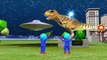 Funny Dinosaur Fight With UFO Aliens | Dinosaurs Cartoons For Kids | Funny Videos For Children