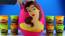 Giant Beauty and the Beast Belle Play doh Surprise Egg - Disney Surprise Toys
