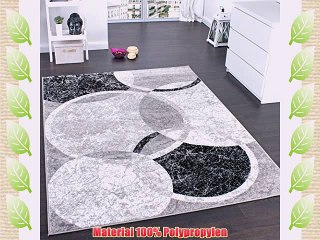 Designer Teppich Wohnzimmer Teppich Kreis Muster in Grau Creme Preishammer GrÃ¶sse:120x170 cm