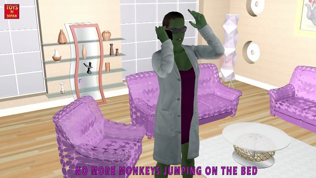 5 Little HULK Jumping On The Bed | Kids Songs Nursery Rhymes Children Songs | 3D Animation