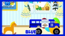 Learn Colors & Vehicles: Police Monster Trucks ★ Coloring Book ★ Teach Colours for Kids Baby Toddler