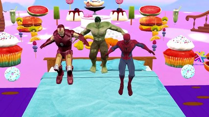 Frozen Elsa Doctor Spiderman Colors Hulk Five Little Monkeys Jumping On The Bed Nursery Rhymes