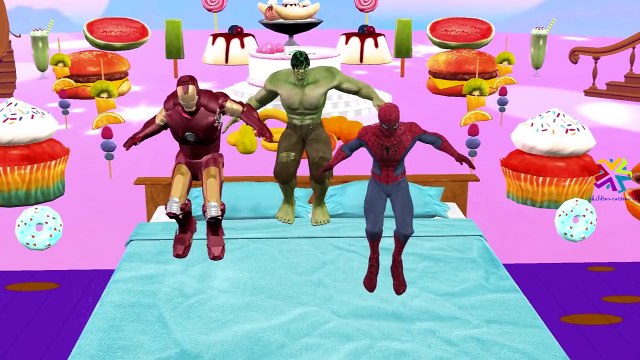 Frozen Elsa Doctor Spiderman Colors Hulk Five Little Monkeys Jumping On The Bed Nursery Rhymes