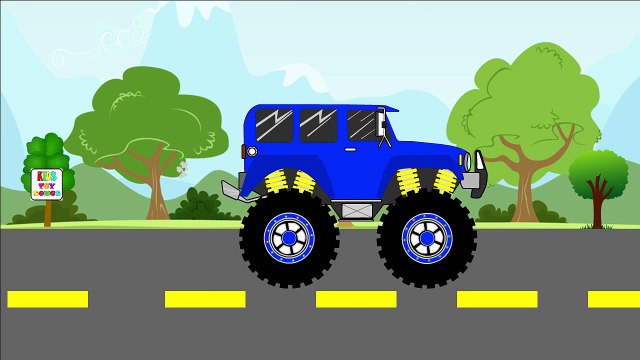 Learning Colors With Monster Trucks | MONSTER TRUCK - Colors for kids | Kids Learning Songs Videos