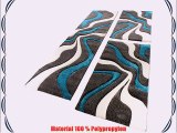 Bettumrandung LÃ¤ufer Teppich Muster Modern TÃ¼rkis Grau Weiss LÃ¤uferset 3 Tlg. GrÃ¶sse:2mal 80x150