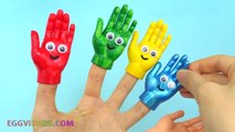 Learn Colors for Children Painted Hands Toys Finger Family Nursery Rhymes Video EggVideos.com