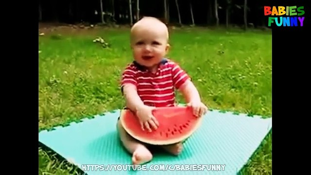 Cute babies eating Watermelon!