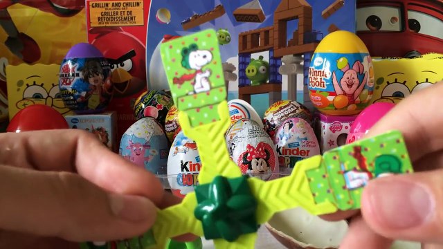20 Киндер Сюрпризов.Unboxing KInder Surprise eggs My Little Pony,Barbie,Angry Birds,Hello Kitty