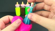 Clay Slime Surprise Toys in Baby Bottles Disney Cars Frozen Elsa Donald Duck Peppa Pig Hello Kitty