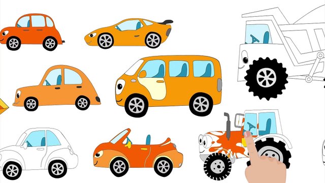 ЦВЕТНЫЕ МАШИНКИ - развивающая обучающая песенка про цвета и технику для детей малышей (Синий трактор)