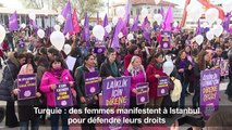 Istanbul: une centaine de femmes manifestent pour leurs droits