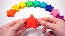 Learn Number Counting Play Dough Rainbow Star Modeling Clay Creative for Kids