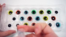 How To Make Colors Fake Eyeball Jelly Pudding DIY Rainbow Colors Eye Gummy Recipe