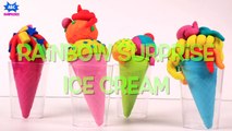 Rainbow Ice Cream | Play Doh Rainbow Ice Cream Surprise Toys | Disney Frozen by ABC Surprises