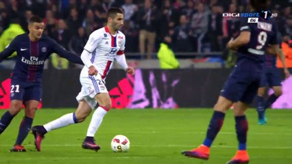 Yellow Card Hatem Ben Arfa HD - Lyon 0-0 PSG - 27.11.2016