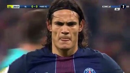 1-0 Edinson Cavani GOAL - Olympique Lyon vs PSG 0-1