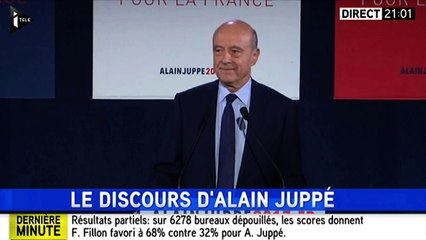 Alain Juppé : "Je termine cette campagne comme je l'ai commencée : en homme libre" (i-Télé)