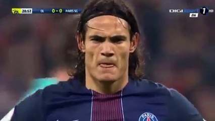 Edinson Cavani  Goal HD - Olympique Lyon 0-1 PSG 27.11.2016 HD