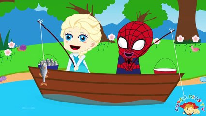 Spiderman and Frozen Elsa Baby Paint Houses nice Color New Story! Spiderman Superheroes In Real Life