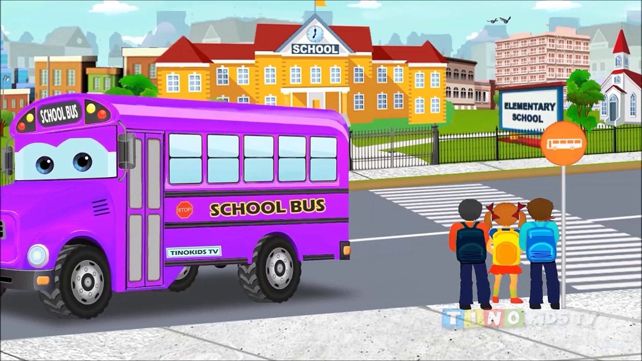 Learn Colors with School Bus for Kids & Color Garage | Video for Children