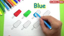Learn Colors For Kids With Ice Cream Popsicle Coloring Pages