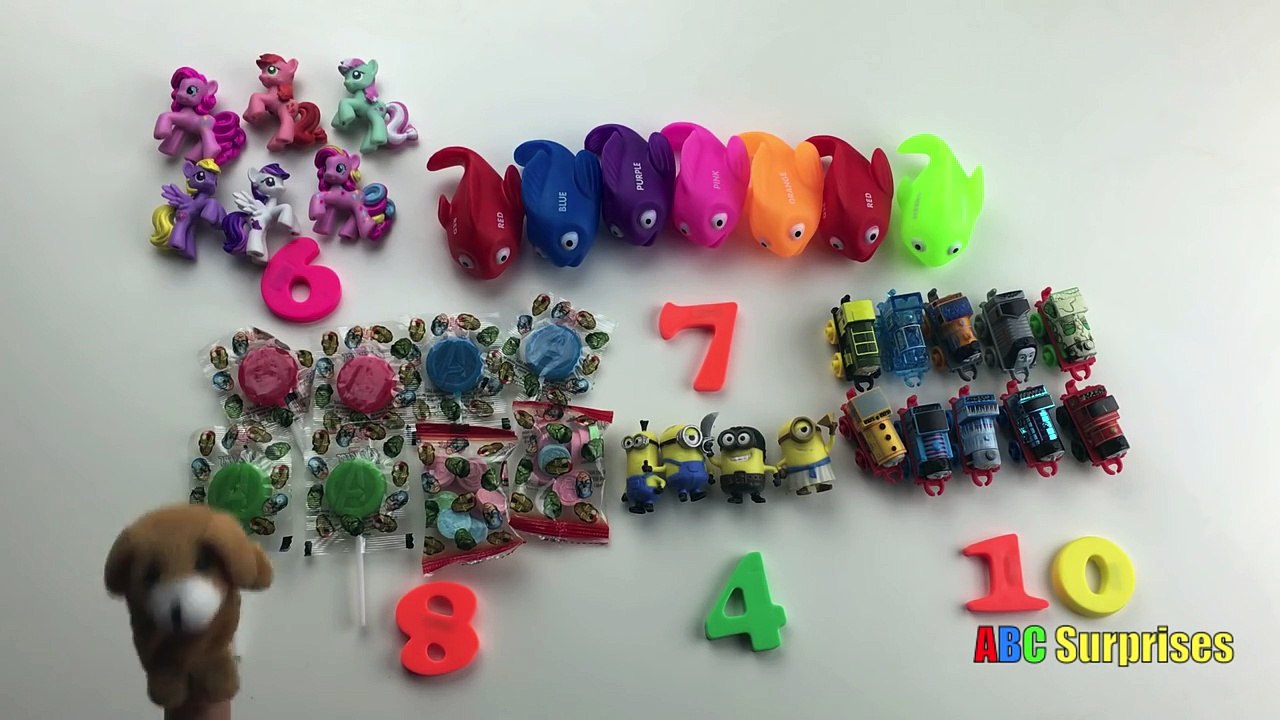 Abc Surprises learn how to count numbers thomas train minions my little pony chocolate surprise egg