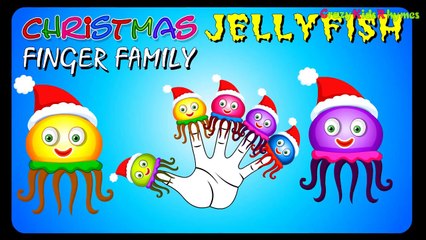Christmas Jellyfish Cartoon Finger Family | Jellyfish Finger Family Rhyme Children English Rhyme