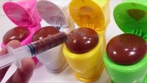 Chocolate Poop Toilet Slime Syringe Water Balloons Learn Colors Toy Surprise Eggs YouTube