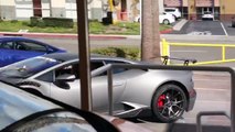 Mansory Torofeo With 1,250 Hp Carbon Fiber Lamborghini Huracan  in a Small Parking, Scary  =D
