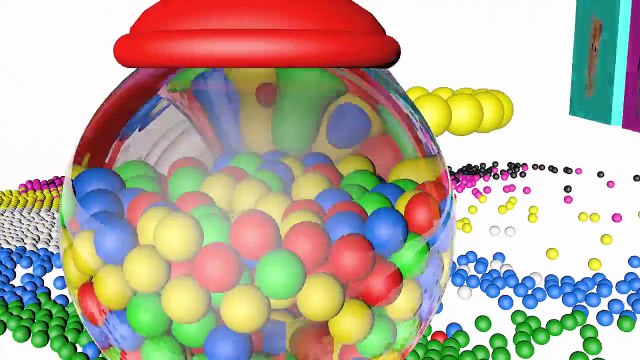 Aprender Colores y numeros en Español para Niños y Bebés y numeros Con Máquina de chicles - Animales