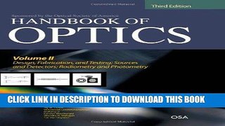 [READ] Mobi Handbook of Optics, Third Edition Volume II: Design, Fabrication and Testing, Sources