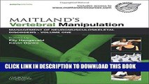 [READ] Kindle Maitland s Vertebral Manipulation: Management of Neuromusculoskeletal Disorders -