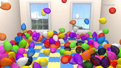 Colors for Children to Learn with Magic 3D Indoor Playground Tunnel! 3D Surprise Eggs Balls