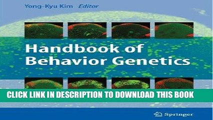 [READ] Mobi Handbook of Behavior Genetics Free Download