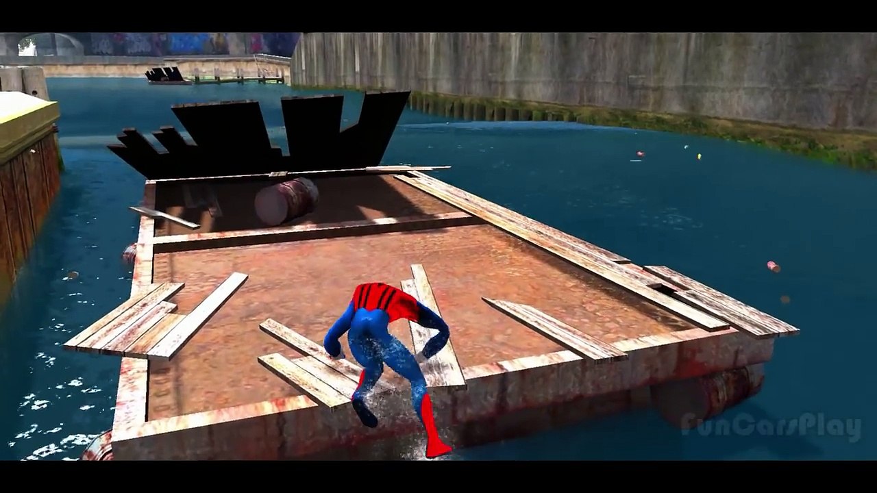 Colors Bus Nursery Rhymes Wheels On The Bus Spiderman w/ Color Children Nursery Rhyme with Action