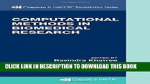 [READ] Kindle Computational Methods in Biomedical Research (Chapman   Hall/CRC Biostatistics