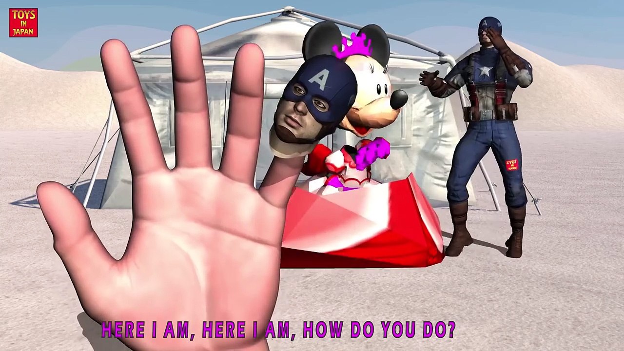 MICKEY MOUSE VS CAPTAIN AMERICA SUPERHERO BATTLE Finger Family | 1 HOUR | | 3D Nursery Rhymes