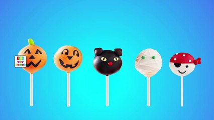 Monster Pumpkin Lollipop Vs Hello Kitty Caake Pop Finger Family Nursery Rhymes & Songs For Children