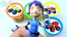 Cups Play Doh Clay Stacking Surprise Toys Blaze and the Monster Machines Learn Colors for Kids