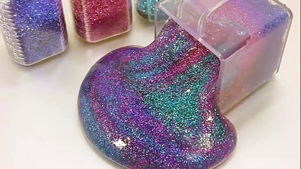 How To Make Glitter Galaxy Clay Slime very cool for kids