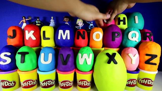 26 Disney Alphabet Surprise Eggs Play Doh - Learn the ABC with Your Favorite Characters