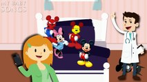 Five Little Mickey Jumping on the bed Spiderman Ironman Batman costume