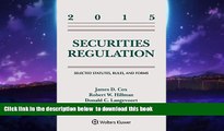 Pre Order Securities Regulation: Selected Statutes Rules and Forms Supplement James D. Cox Full