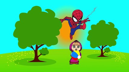 Masha And The Bear cry when Black Spiderman stol her Ball. PJ Masks Owlette save her